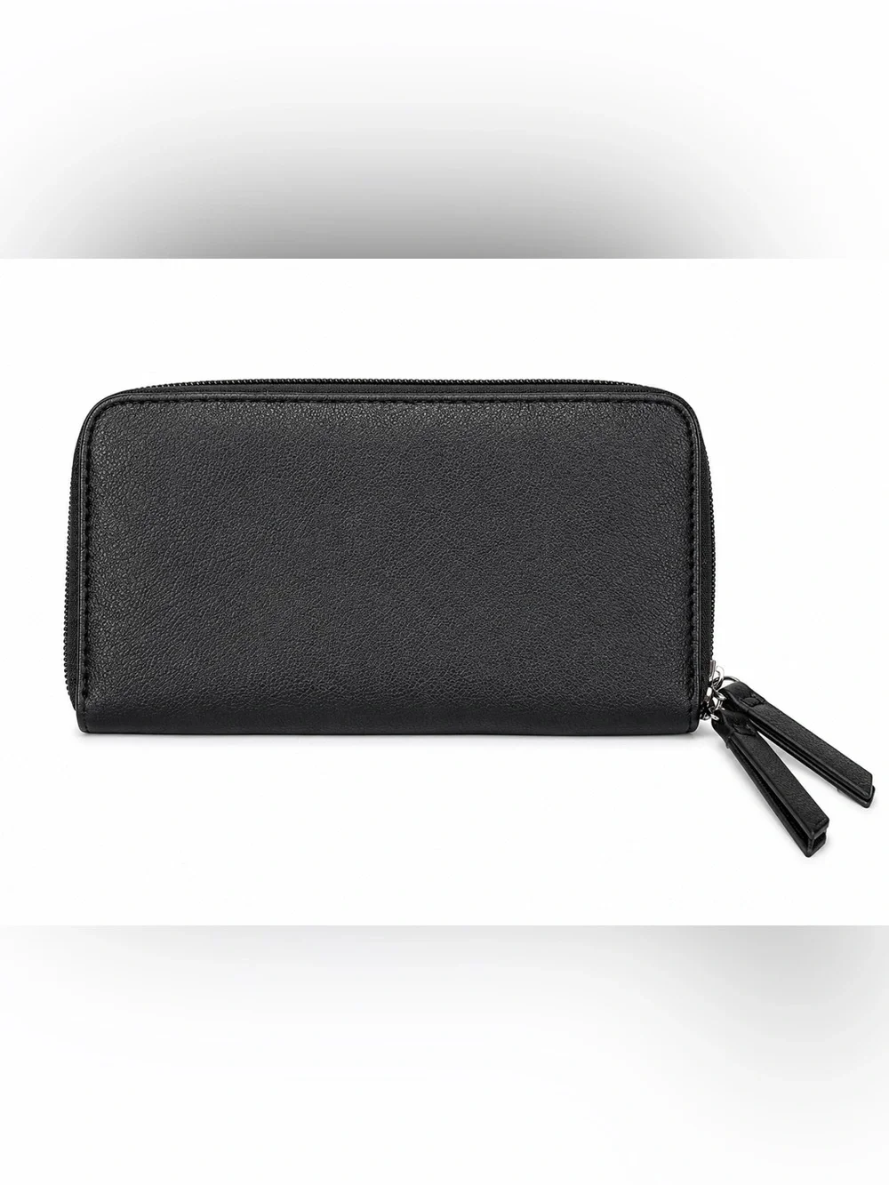 Jessica Simpson Black Dual Zip Wallet | White Stud Detail | Organizer Wristlet